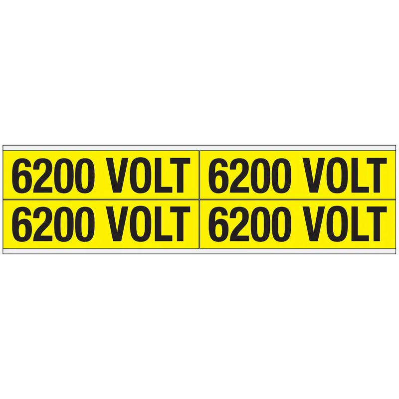 Warnschilder für die Spannungskennzeichnung - 6200 VOLT