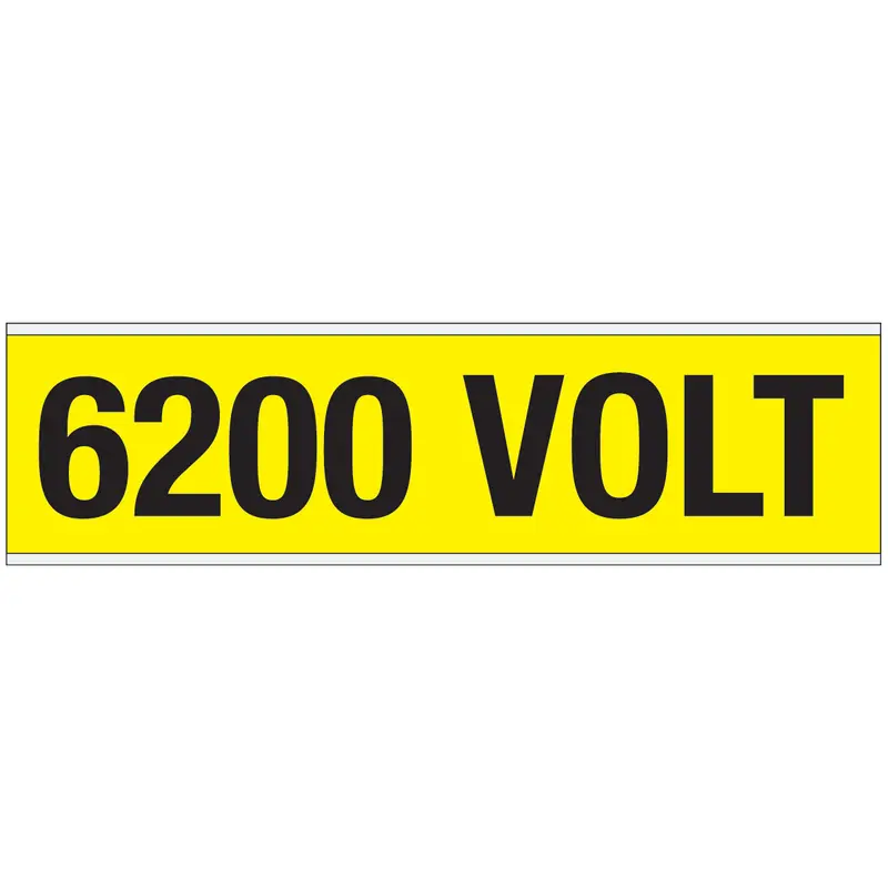 Warnschilder für die Spannungskennzeichnung - 6200 VOLT