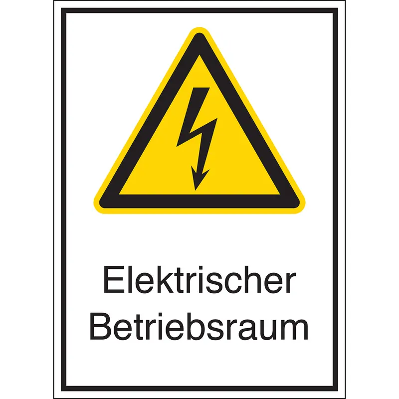Warnschilder für Elektrische Einrichtungen - Elektrischer Betriebsraum
