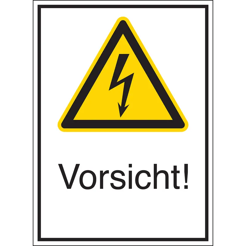 Warnschilder für Elektrische Einrichtungen - Vorsicht!
