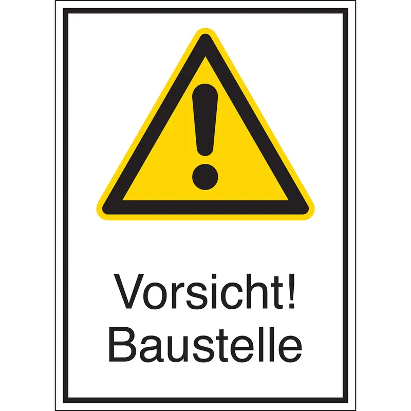 Warnschilder - Vorsicht! Baustelle