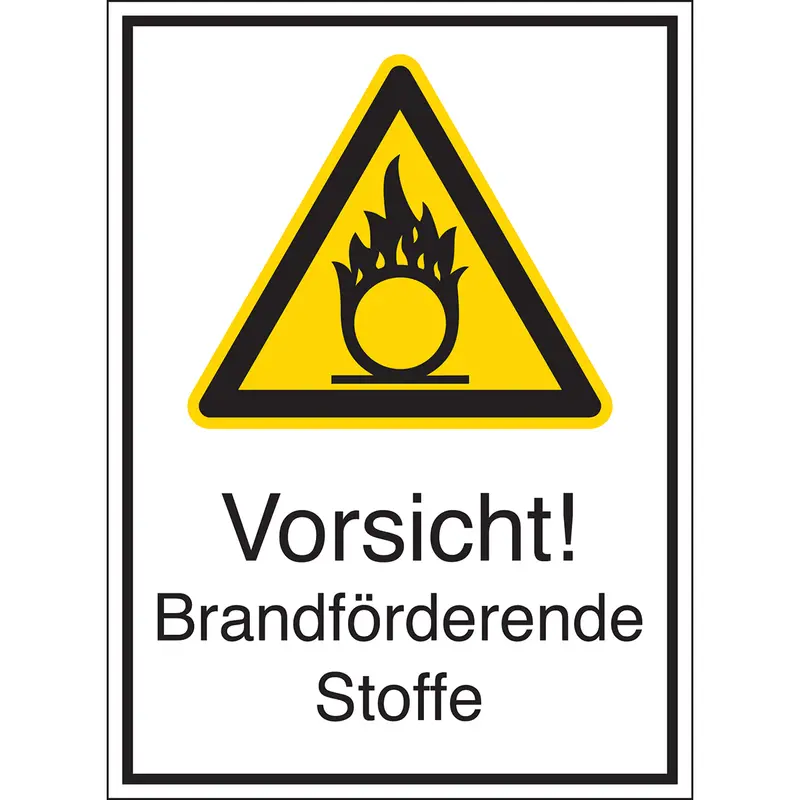 Warnschilder - Vorsicht! Brandfördernde Stoffe
