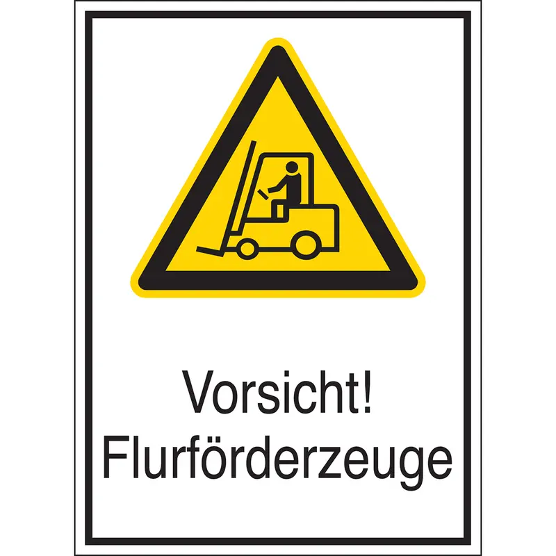 Warnschilder - Vorsicht! Flurförderzeuge