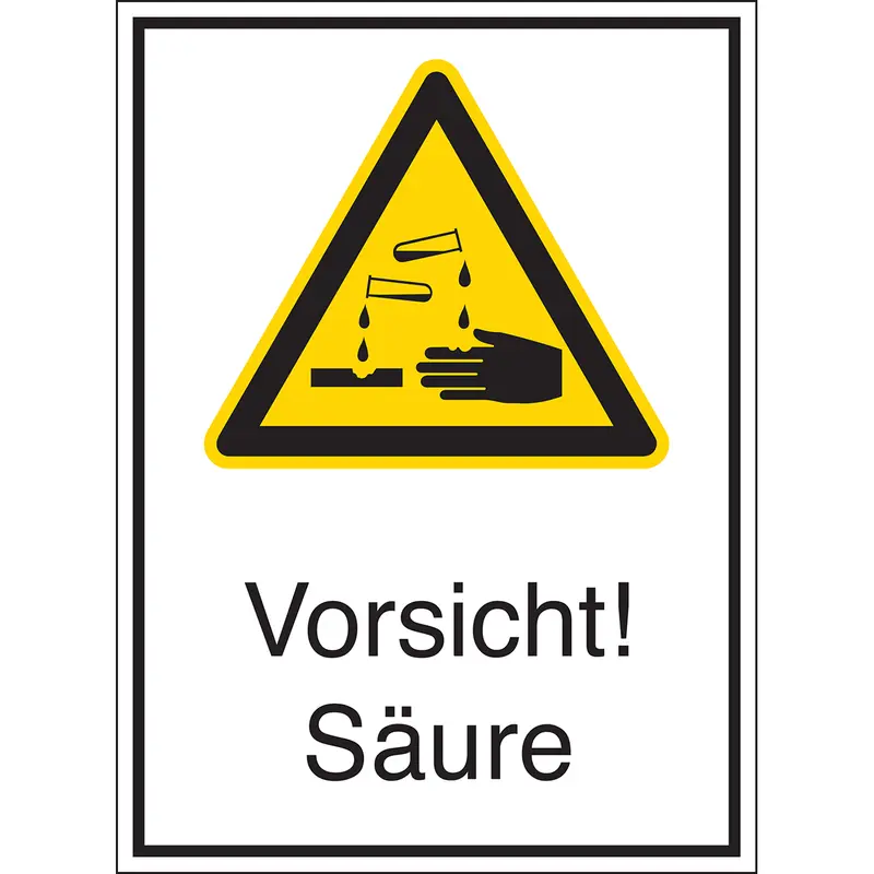Warnschilder - Vorsicht! Säure