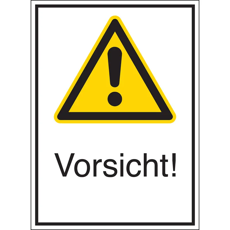 Warnschilder - Vorsicht!