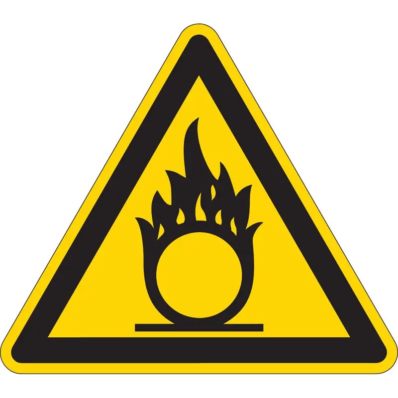 Warnschilder - Warnung vor brandfördernden Stoffen
