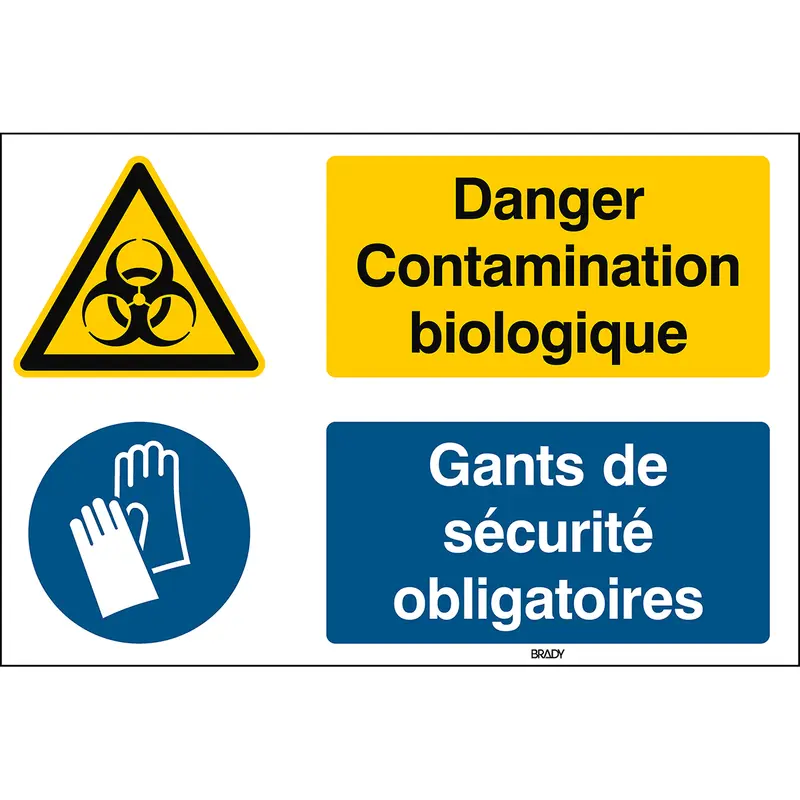 Warnung, Biogefährdung und Schutzhandschuhe benutzen - ISO 7010