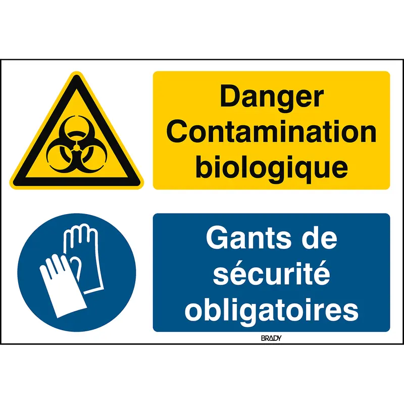 Warnung, Biogefährdung und Schutzhandschuhe benutzen - ISO 7010
