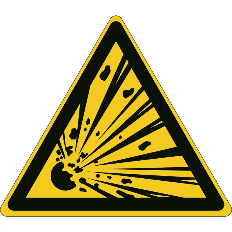 Warnung, explosionsgefährliche Stoffe - ISO 7010