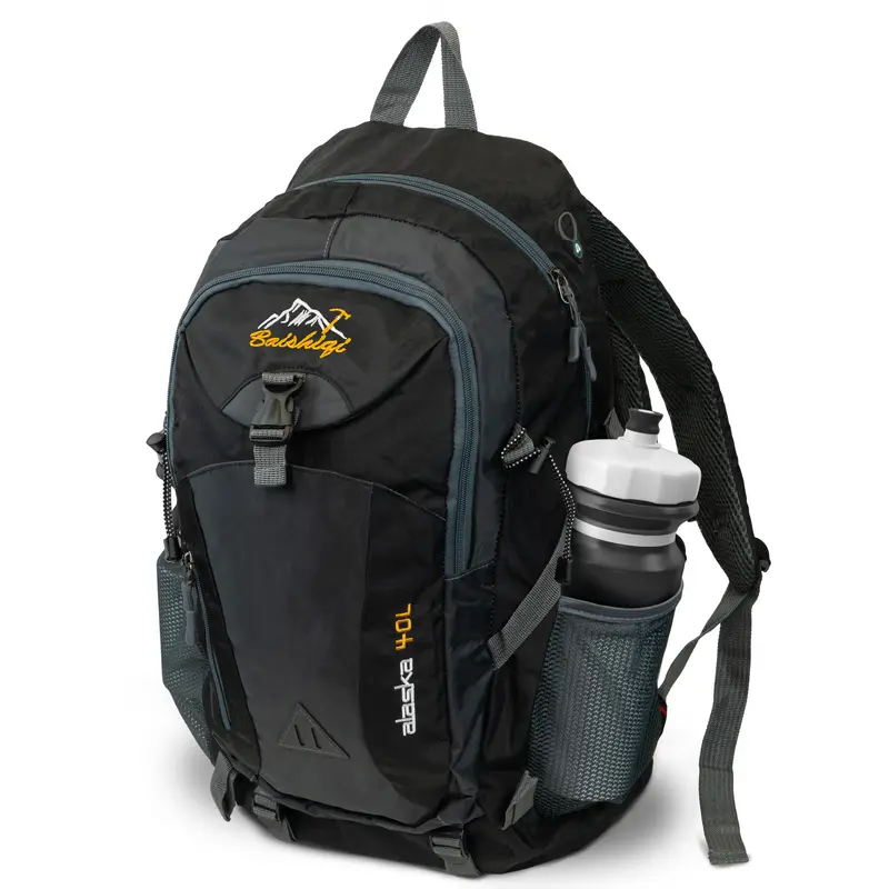 Wasserdichter Wanderrucksack Schwarz 40L