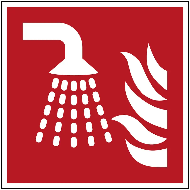 Wassernebelrohr - ISO 7010