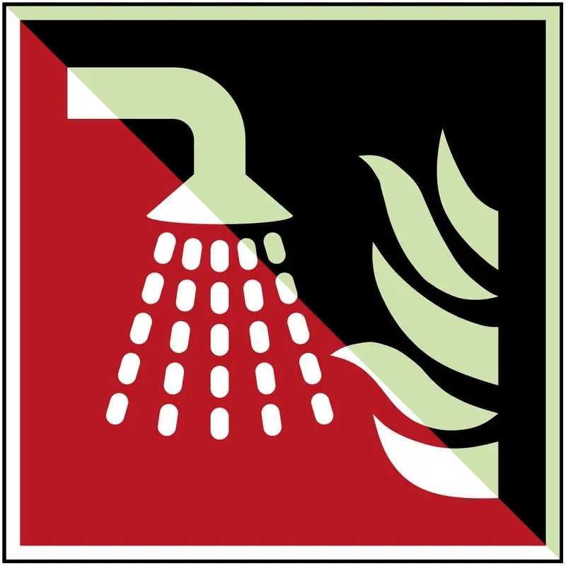 Wassernebelrohr - ISO 7010