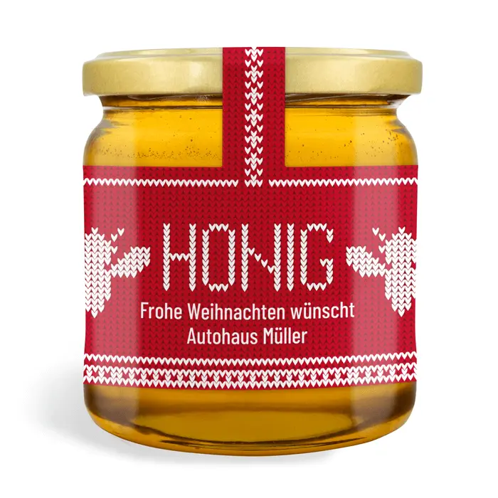Weihnachtliche Wilma - Etikett mit Gewährverschluss 500g (Twist-Off)