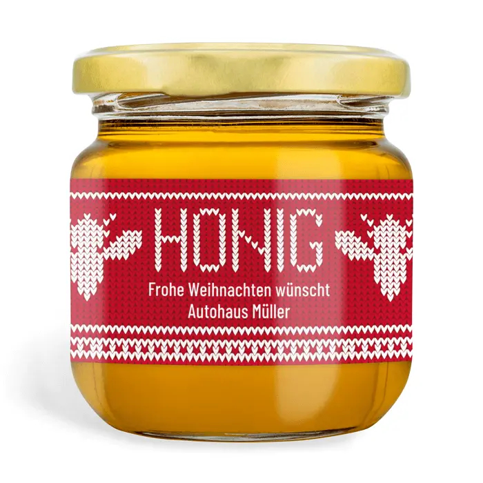 Weihnachtliche Wilma - Rechteckiges Etikett 250g (Twist-Off)
