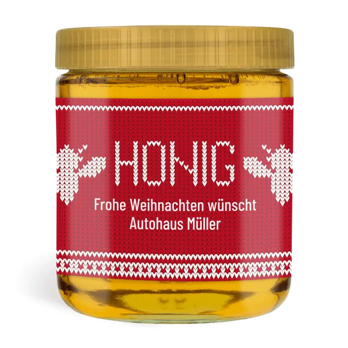 Weihnachtliche Wilma - Rechteckiges Etikett 500g (Kunststoffdeckel)