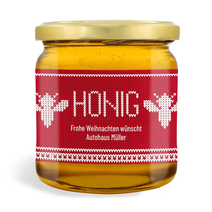 Weihnachtliche Wilma - Rechteckiges Etikett 500g (Twist-Off)