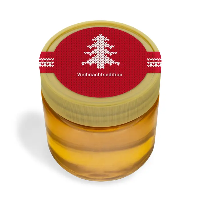 Weihnachtliche Wilma - Siegeletikett mit doppeltem Frischesiegel 250g (Kunststoffdeckel)
