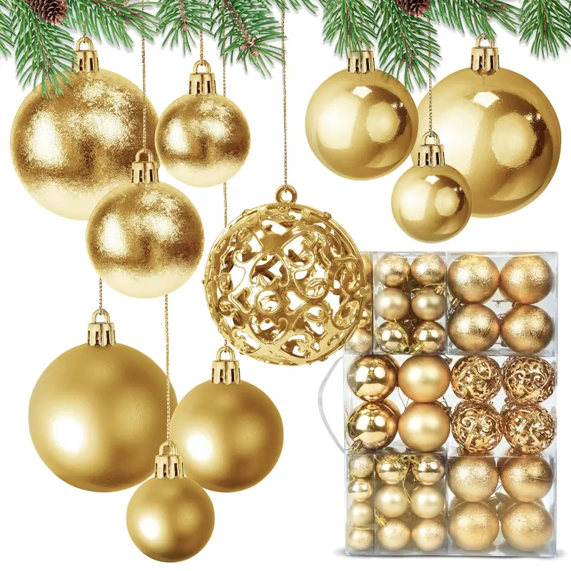 Weihnachtskugeln GOLD 6/4/3cm 100St.