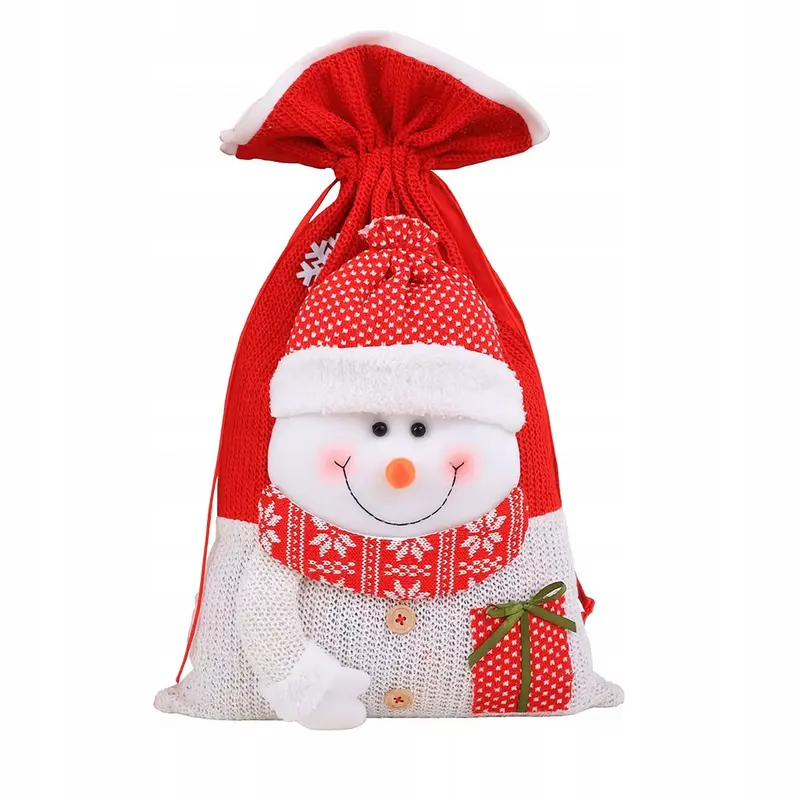 Weihnachtssack Schneemann, 35x55 cm