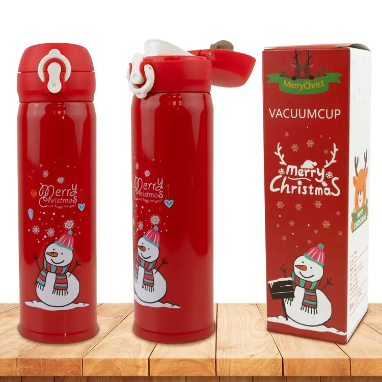 Weihnachtsthermoskanne rot 23×6cm 500 ml