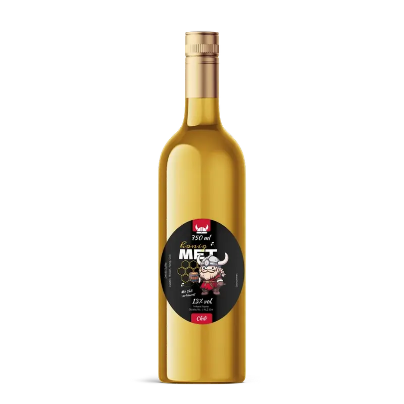 Wilder Wiki – Ovales Flaschenetikett 80x100mm für 750ml Met