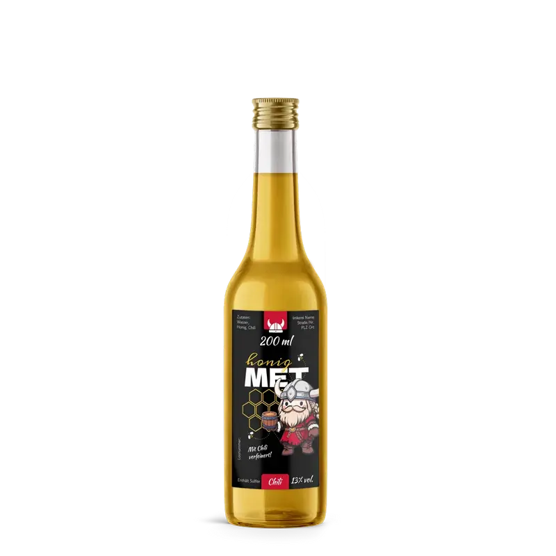 Wilder Wiki – Rechteckiges Flaschenetikett 50x90mm für 200ml Met