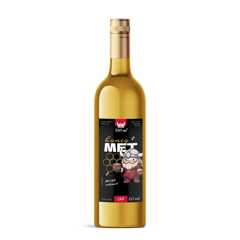 Wilder Wiki – Rechteckiges Flaschenetikett 65x125mm für 750ml Met