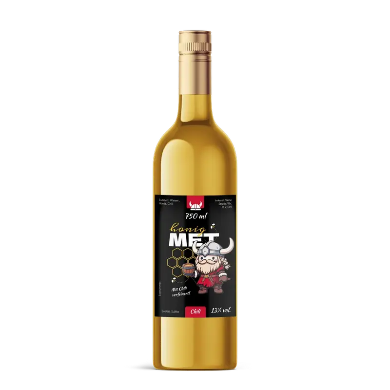Wilder Wiki – Rechteckiges Flaschenetikett 80x120mm für 750ml Met