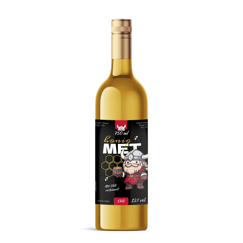 Wilder Wiki – Rechteckiges Flaschenetikett 85x125mm für 750ml Met