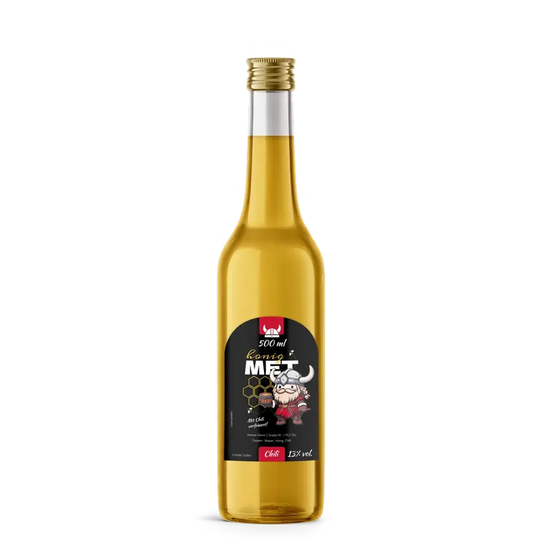 Wilder Wiki – Rechteckiges Flaschenetikett mit Abrundung 65x100mm für 500ml Met