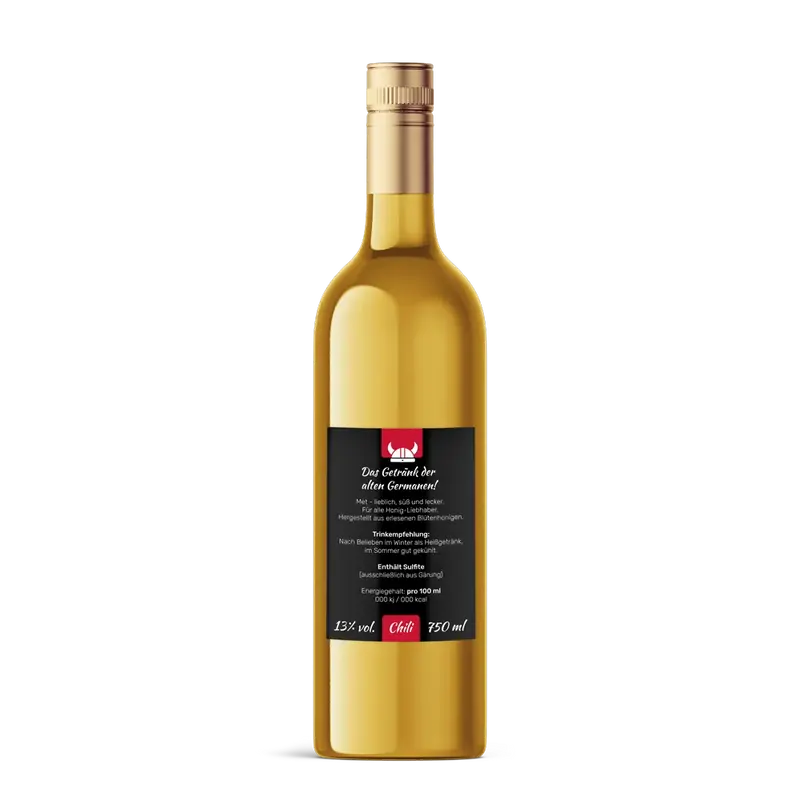 Wilder Wiki – Rechteckiges Rückenetikett 70x100mm für 750ml Met