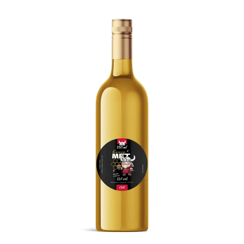 Wilder Wiki – Rundes Flaschenetikett mit Abrundung 90x90mm für 750ml Met