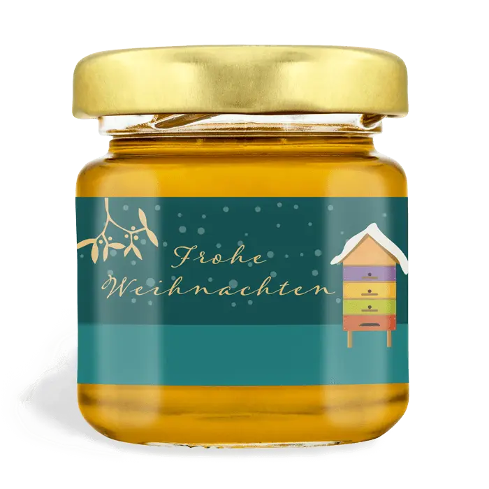 Winterlicher Waldemar - Rechteckiges Etikett 50g (Twist-Off)