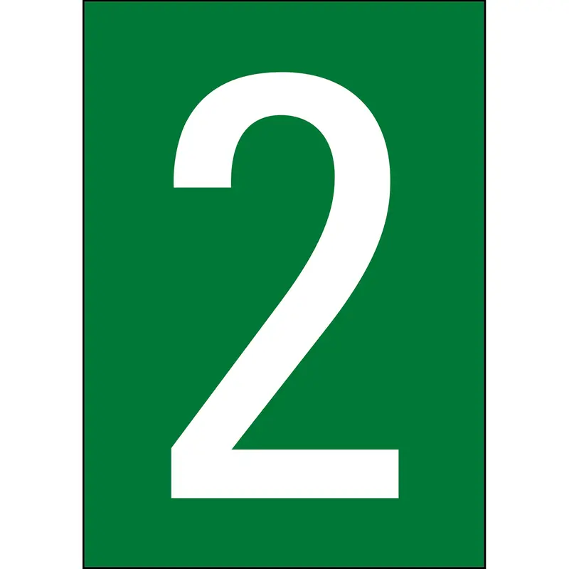Zahlen & Buchstaben A4 - Grün/Weiss - 2 - B-859 (Magnetische Folie)