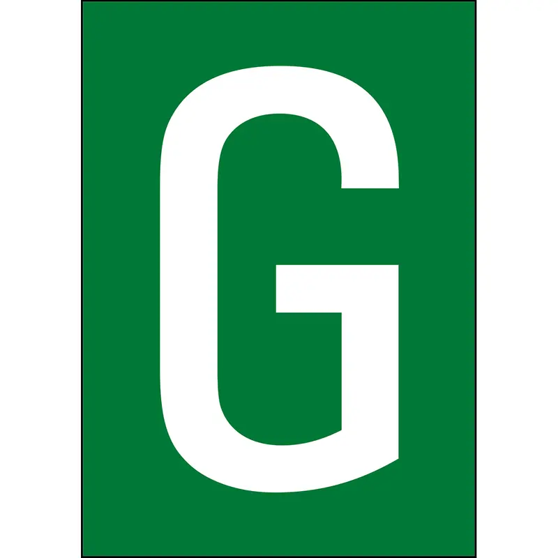Zahlen & Buchstaben A4 - Grün/Weiss - G - B-859 (Magnetische Folie)