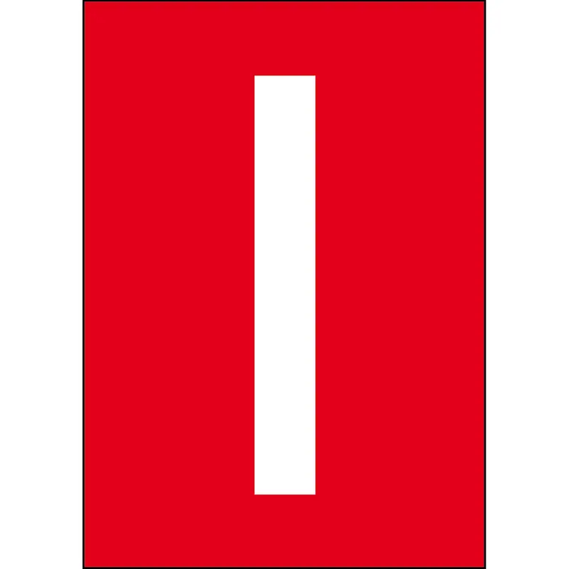 Zahlen & Buchstaben A4 - Rot/Weiss - I - B-859 (Magnetische Folie)