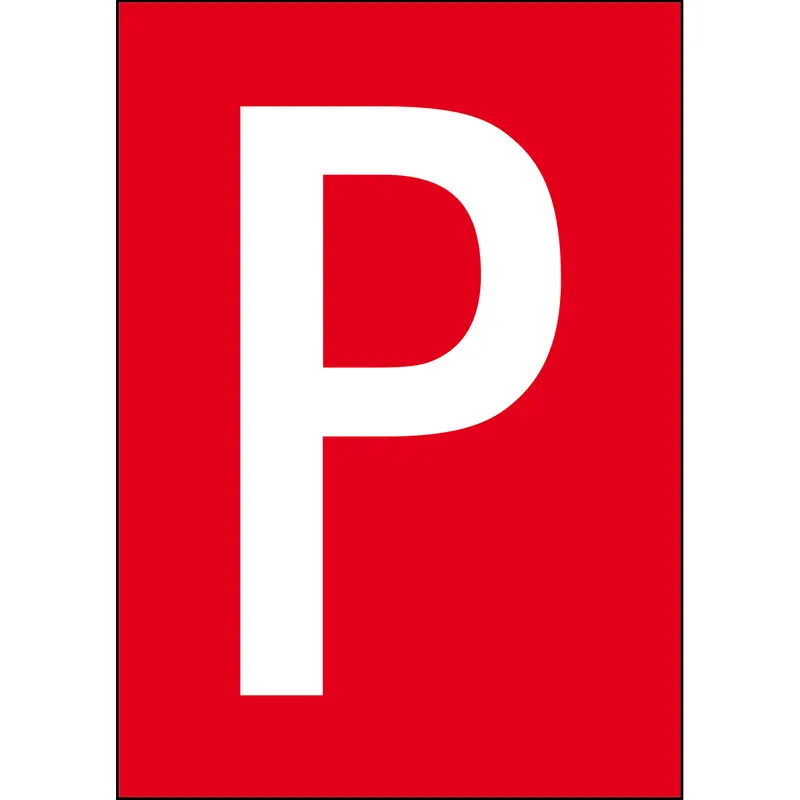 Zahlen & Buchstaben A4 - Rot/Weiss - P - B-859 (Magnetische Folie)