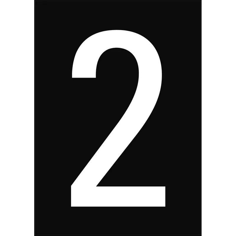 Zahlen & Buchstaben A4 - Schwarz/Weiss - 2 - B-859 (Magnetische Folie)