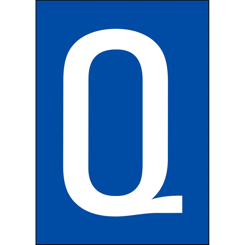Zahlen & Buchstaben A4 - Schwarz/Weiss - Q - B-859 (Magnetische Folie)