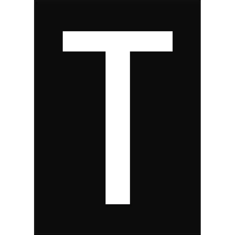 Zahlen & Buchstaben A4 - Schwarz/Weiss - T - B-859 (Magnetische Folie)