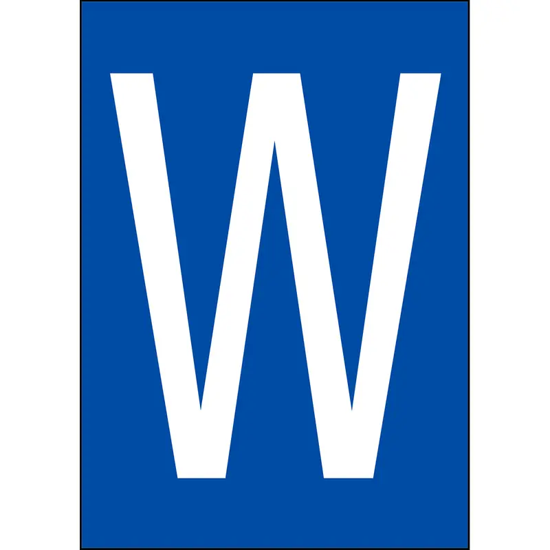Zahlen & Buchstaben A4 - Schwarz/Weiss - W - B-859 (Magnetische Folie)