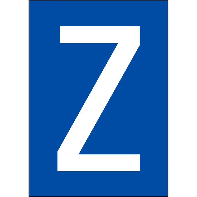 Zahlen & Buchstaben A4 - Schwarz/Weiss - Z - B-859 (Magnetische Folie)