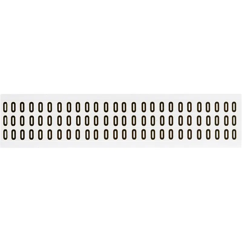 Zahlen & Buchstaben, B-499 (Nylongewebe), Weiss - 0 , 12,7 x 9,5 mm