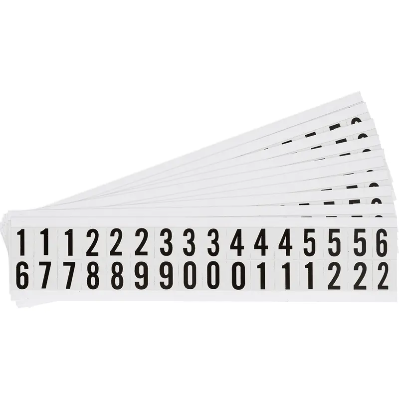 Zahlen & Buchstaben, B-499 (Nylongewebe), Weiss 0 - 9 , 19 x 14 mm