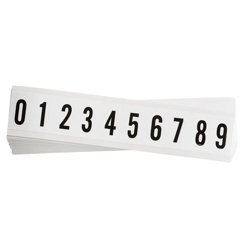 Zahlen & Buchstaben, B-499 (Nylongewebe), Weiss 0 - 9 , 38 x 22 mm