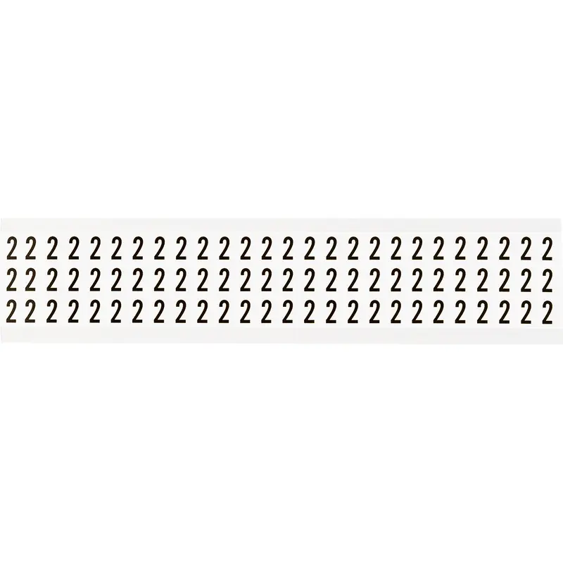 Zahlen & Buchstaben, B-499 (Nylongewebe), Weiss - 2 , 12,7 x 9,5 mm