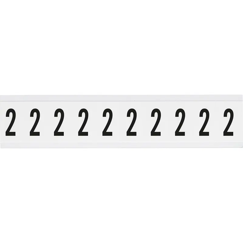 Zahlen & Buchstaben, B-499 (Nylongewebe), Weiss - 2 , 38 x 22 mm