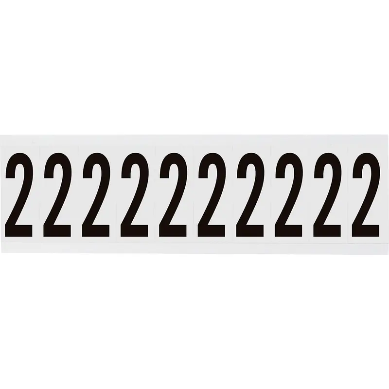 Zahlen & Buchstaben, B-499 (Nylongewebe), Weiss - 2 , 57 x 22 mm