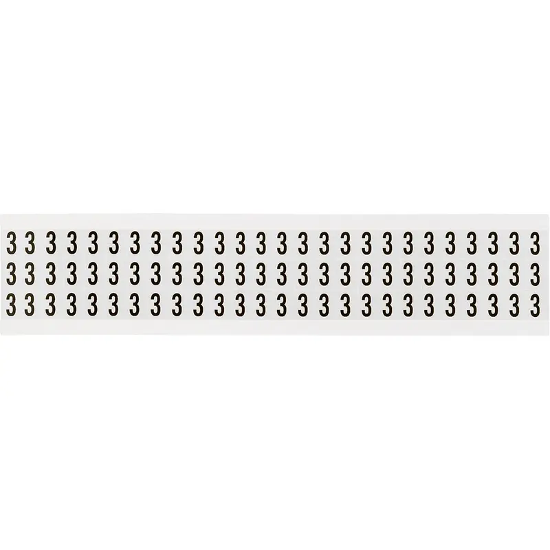 Zahlen & Buchstaben, B-499 (Nylongewebe), Weiss - 3 , 12,7 x 9,5 mm