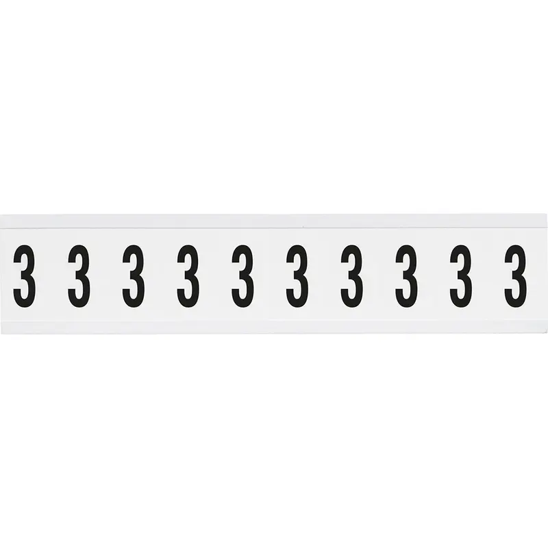 Zahlen & Buchstaben, B-499 (Nylongewebe), Weiss - 3 , 38 x 22 mm